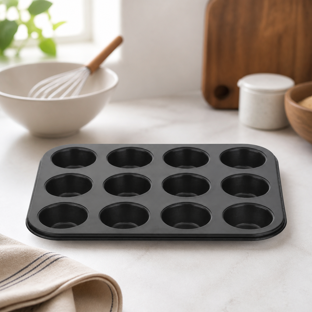 12 Cup Commercial Mini Muffin Tin Non-Stick Baking Tray