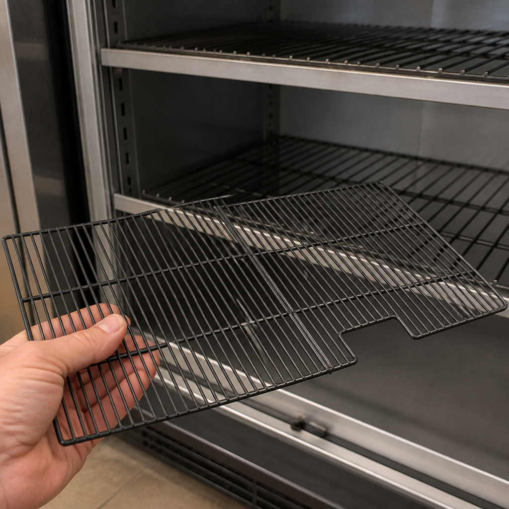 Commercial Multideck Bottom Shelf Left 837mm Coated Steel