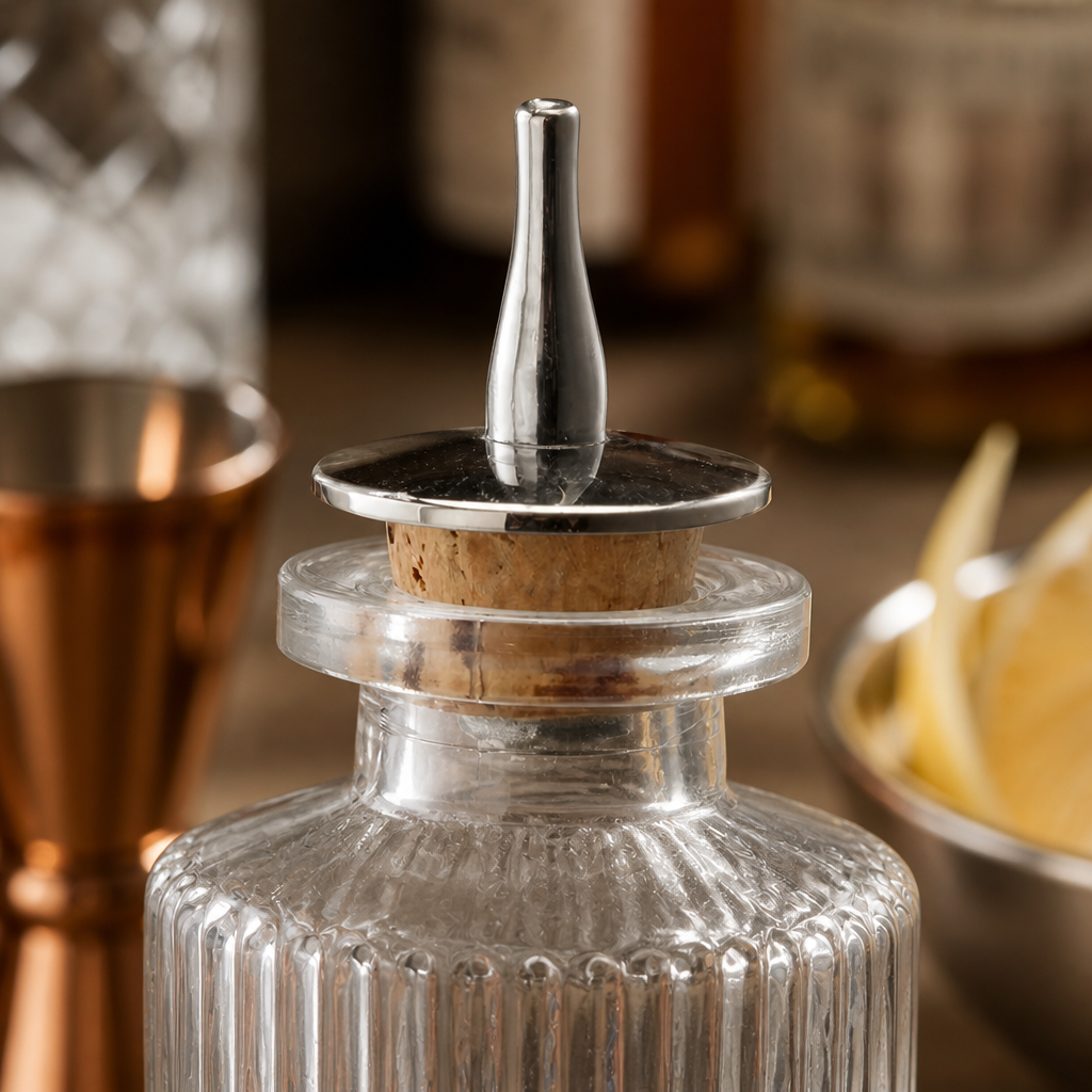 Commercial Chrome-Plated Spout for Bitters Bottles