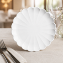 Commercial Scalloped Dinner Plates White 226mm 6 Pack