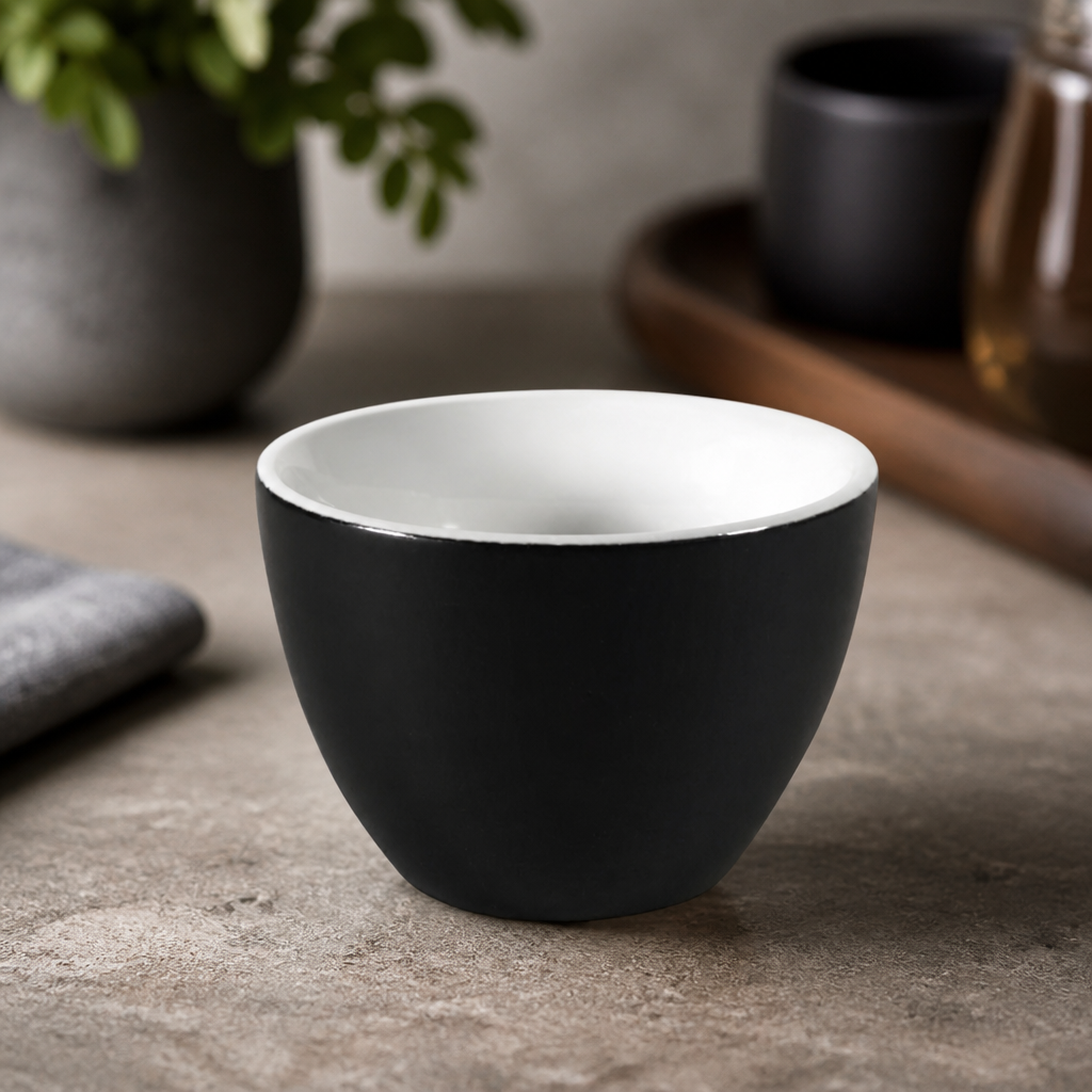 Commercial Sugar Bowls 70mm Ash Black 6 Pack for Catering