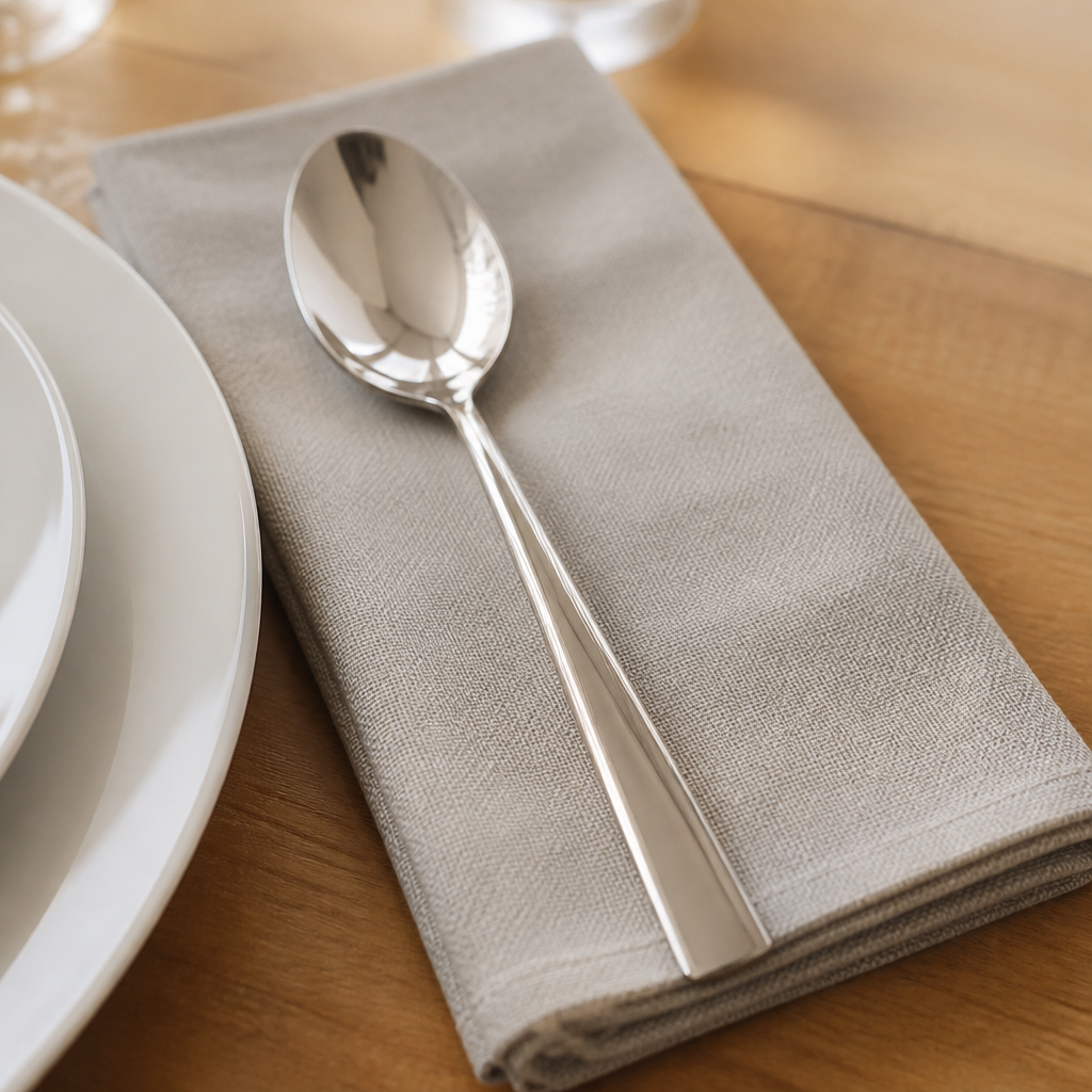 Commercial Modern Dessert Spoon Set 12 Pack 18/10 Stainless Steel