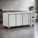 Commercial Triple Door Counter Fridge 417L Capacity