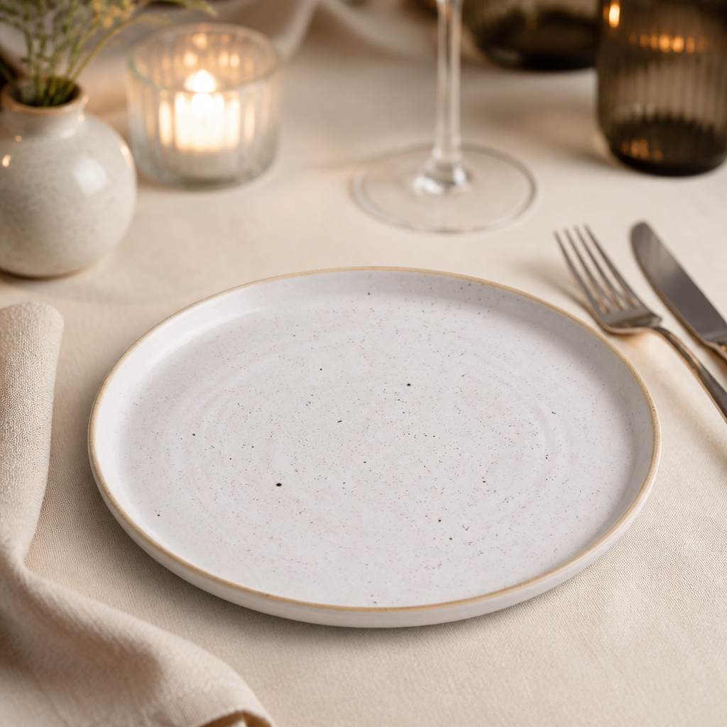 Commercial Walled Plates 6 1/8" Rustic Hand Decorated 6 Pack