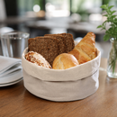 Large Round Canvas Bread Basket for Buffet or Tabletop Use