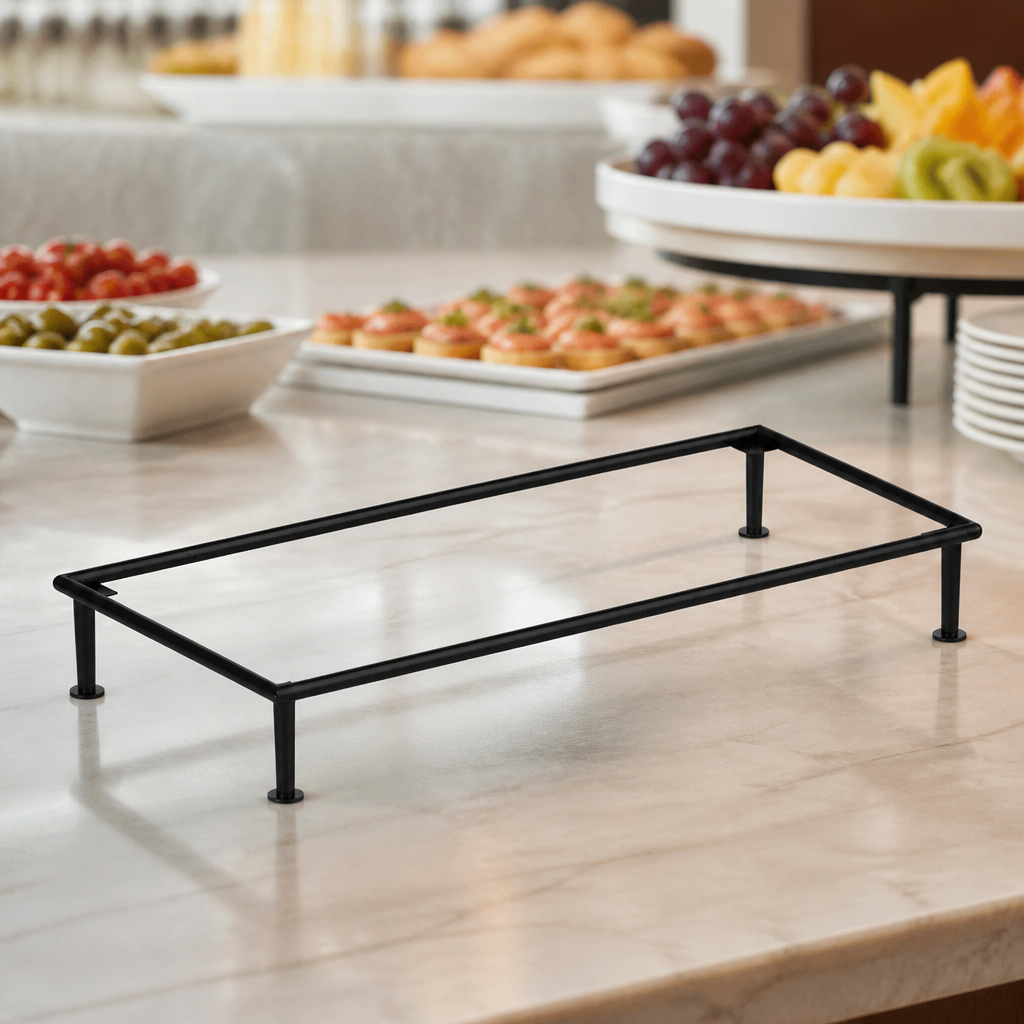 Black coated commercial riser 610x280x75mm