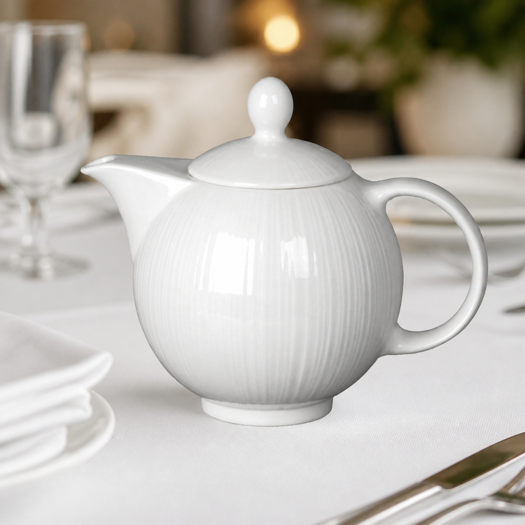 600ml Commercial Teapot with Medium Lids - 6 Pack