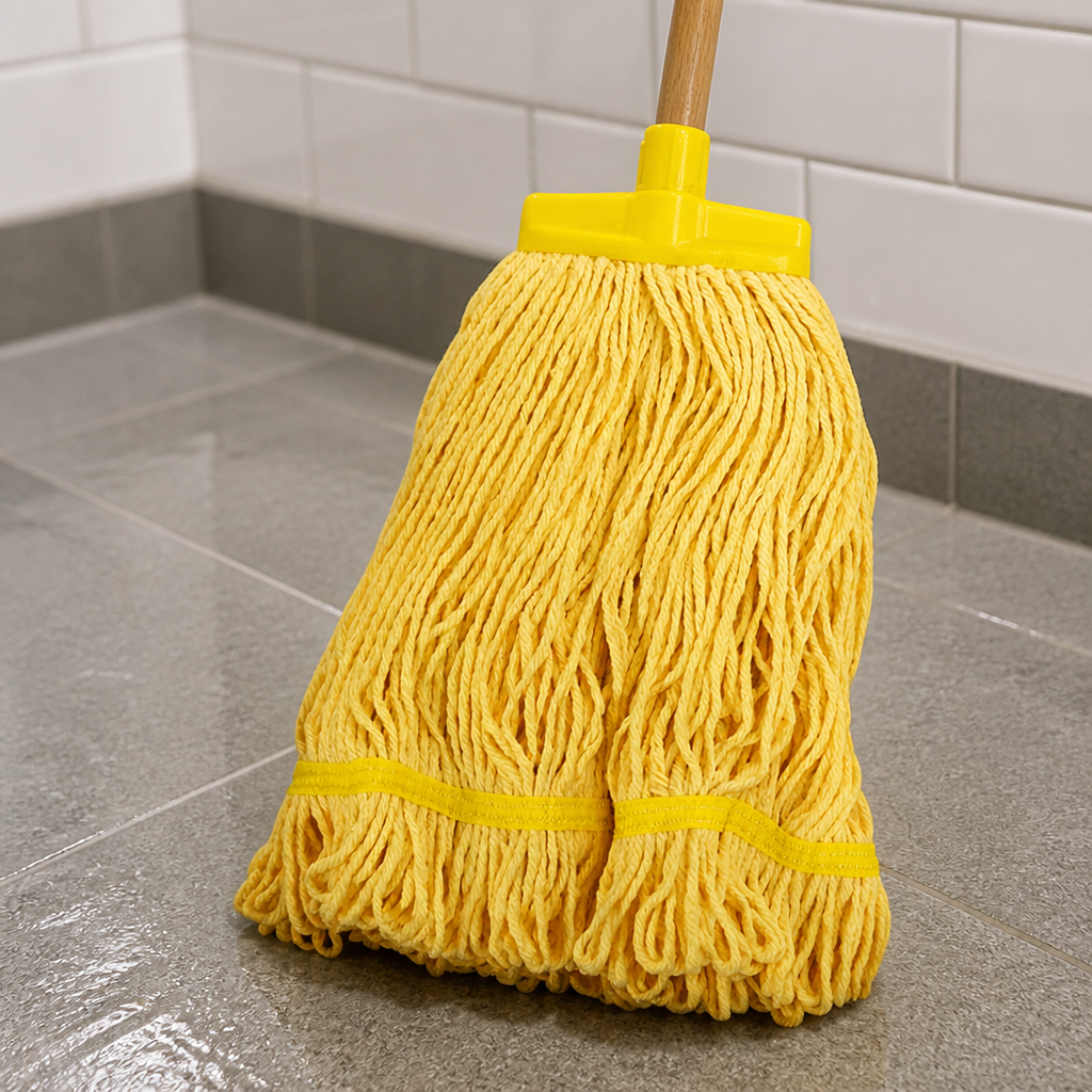 Commercial Kentucky Mop Head 16oz Yellow with Scrub Pad