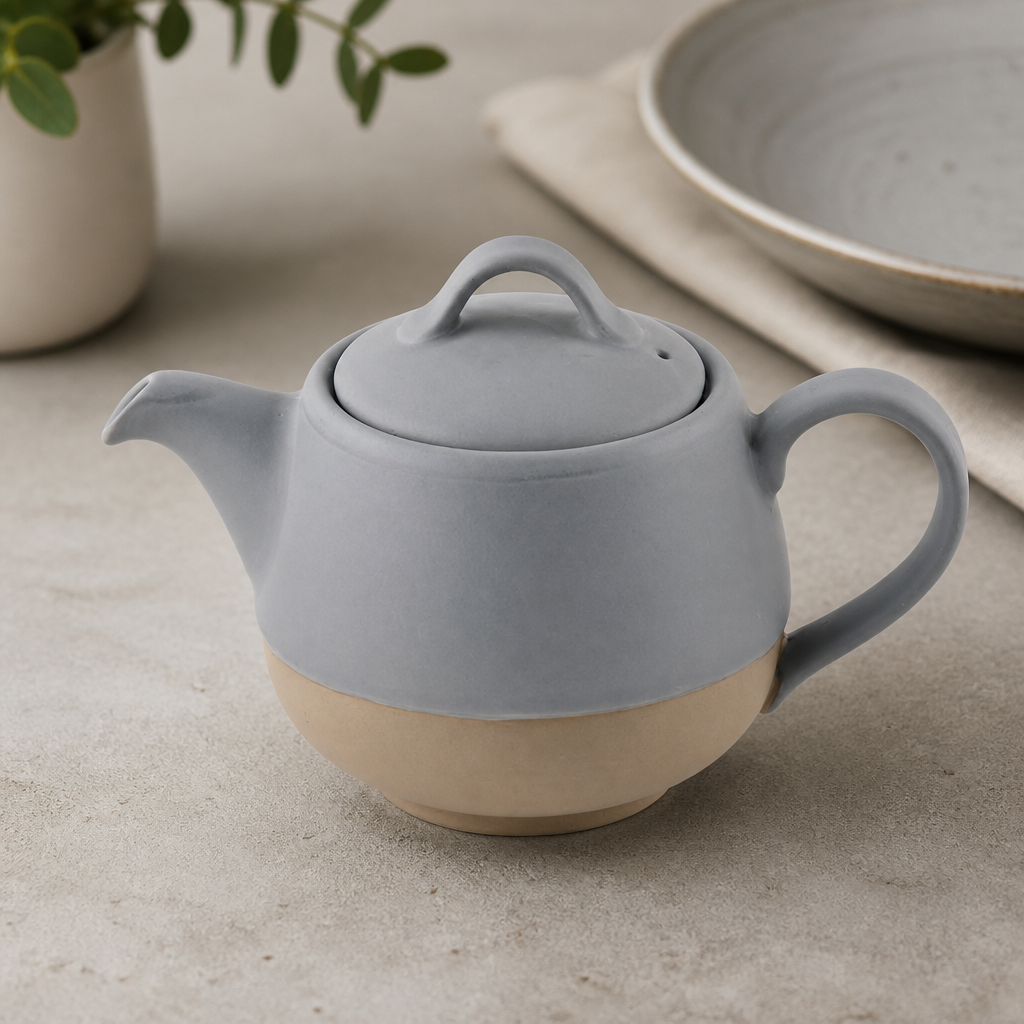 Commercial Teapot 443ml Super Vitrified Ceramic Seattle Grey