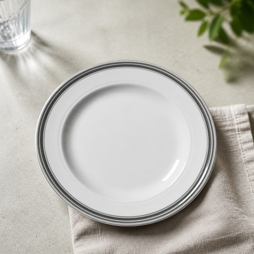 Commercial Bead Truffle Plates 255mm Grey - 12 Pack