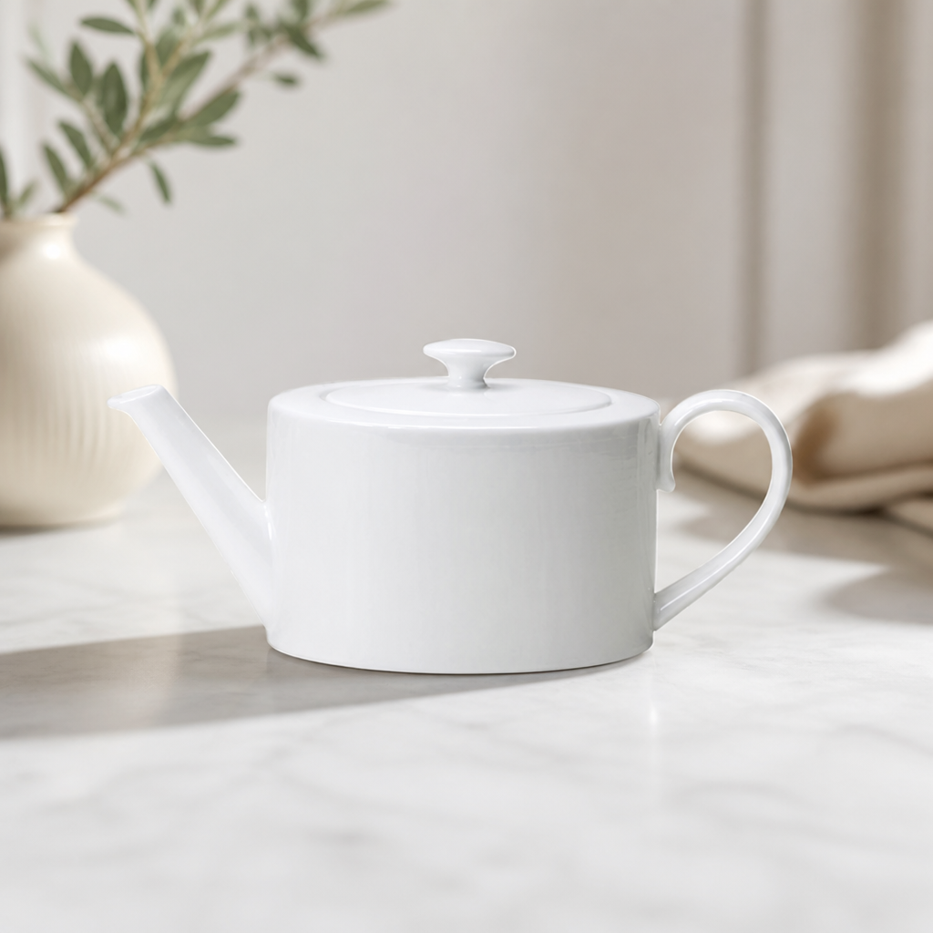 Commercial 550ml Oval Teapot Set for Catering - 6 Pack