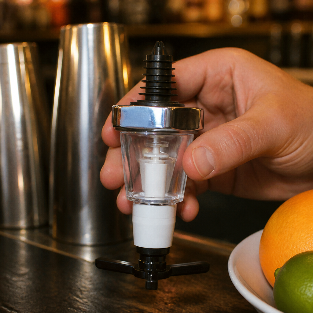Commercial Chrome Spirit Measure 35ml Non-Drip Bar Optics