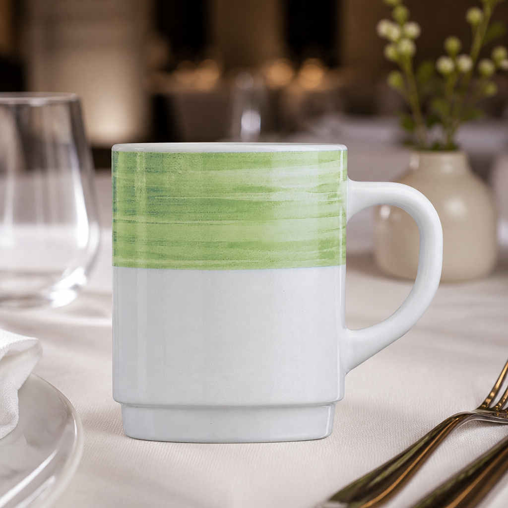 Pack of 36 Commercial Brush Mugs 250ml for foodservice