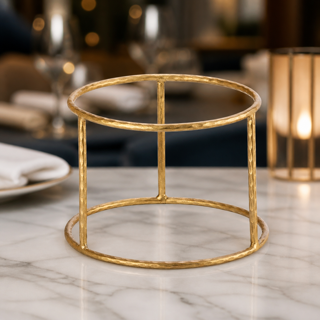 Small Commercial Seafood Tower Stand Vintage Gold 180x125mm