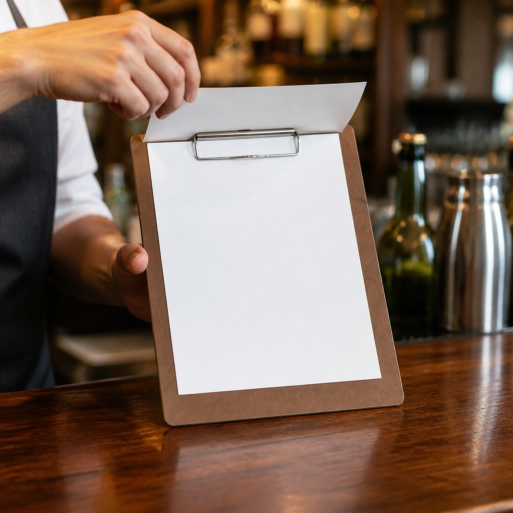 Commercial Menu Presentation Clipboard for restaurants