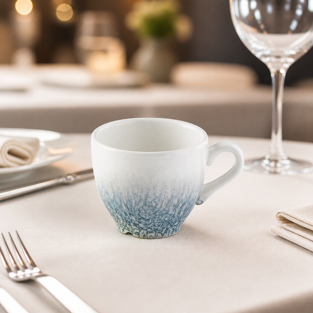 Commercial Espresso Cup 99ml Topaz Blue Duo 12 Pack