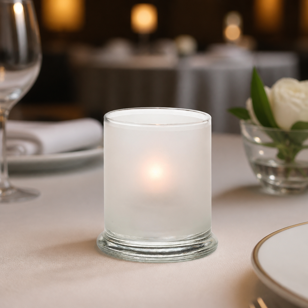 Commercial Satin Crystal Votive Lamps 76x92mm 12 Pack