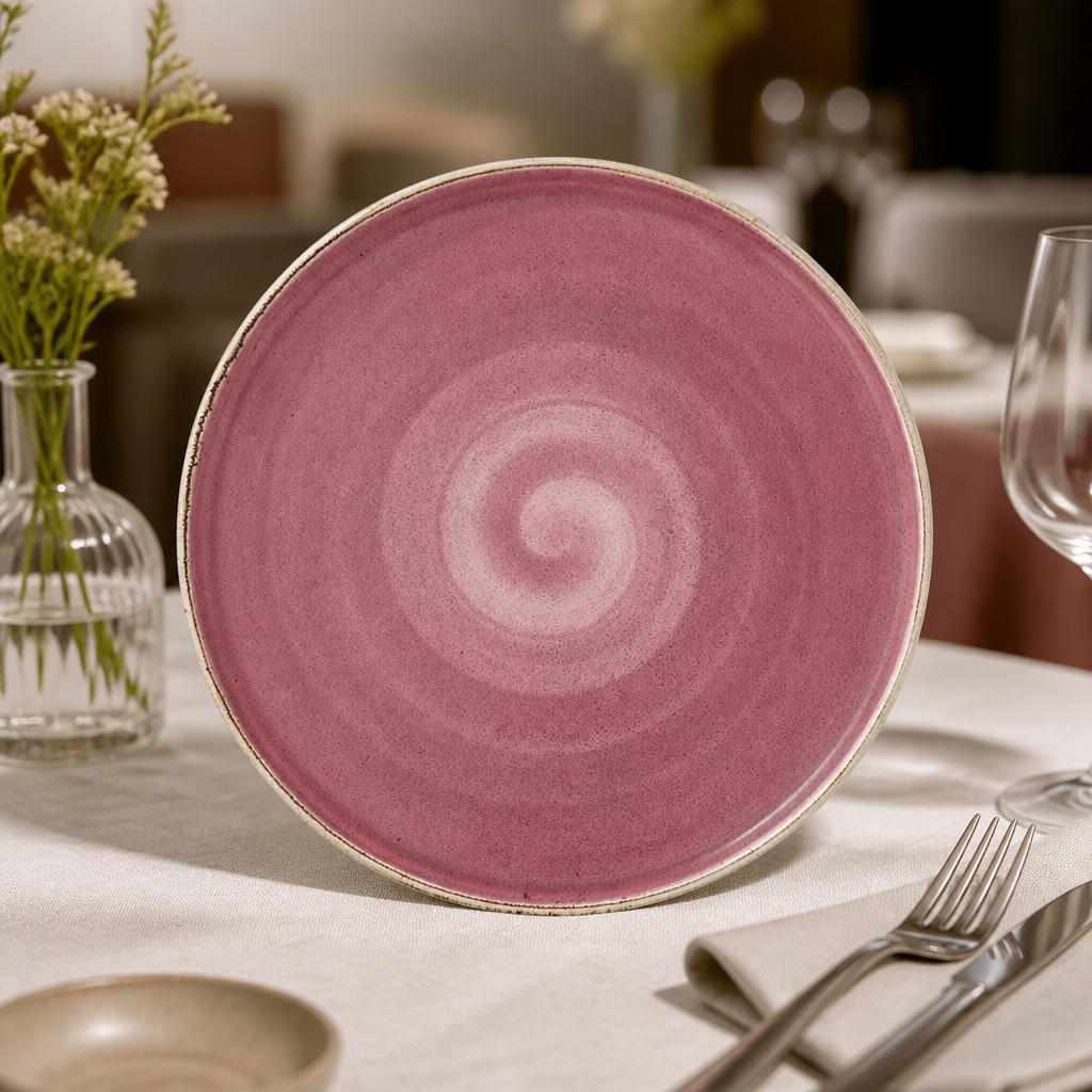 Commercial Stack Plates Raspberry 285mm - 6 Pack