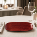 Commercial Oblong Plate Rust Red 287x152mm Super Vitrified Ceramic