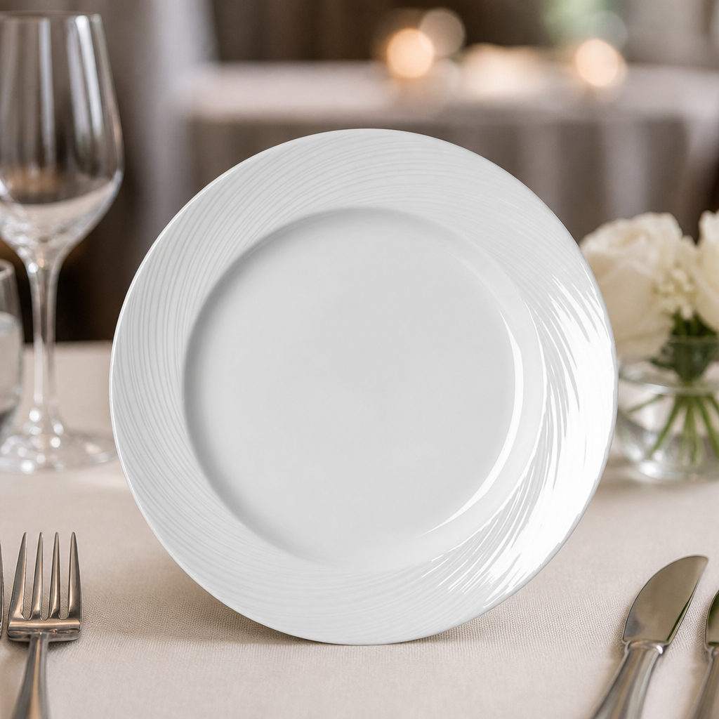 202mm Commercial Porcelain Plates - 24 Pack