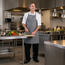 Commercial Grey Bib Apron for Staff Uniforms 610mm x 860mm