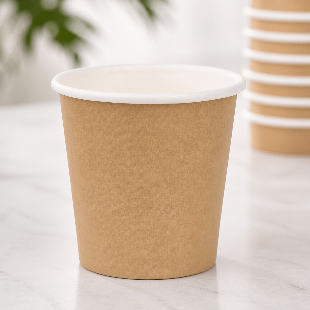 Commercial Disposable Espresso Cups 114ml Kraft 1000 Pack