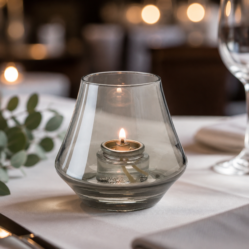 Commercial Smoke Lustre Glass Votives 89mm - 12 Pack