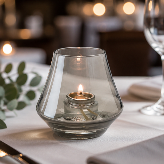 Commercial Smoke Lustre Glass Votives 89mm - 12 Pack