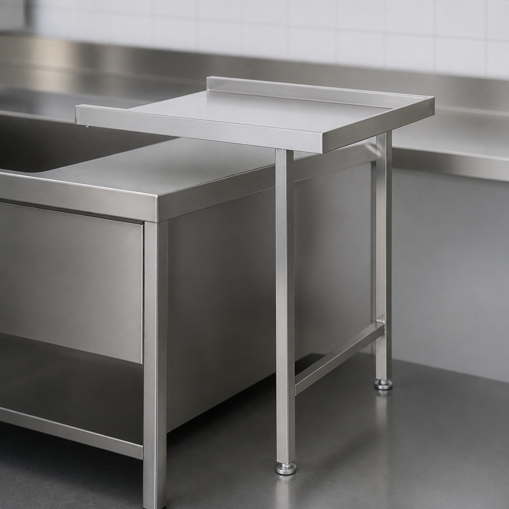 Commercial Stainless Steel Left Hand Exit Table 800mm