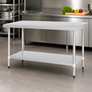 Commercial Stainless Steel Prep Table 1500mm Durable Design