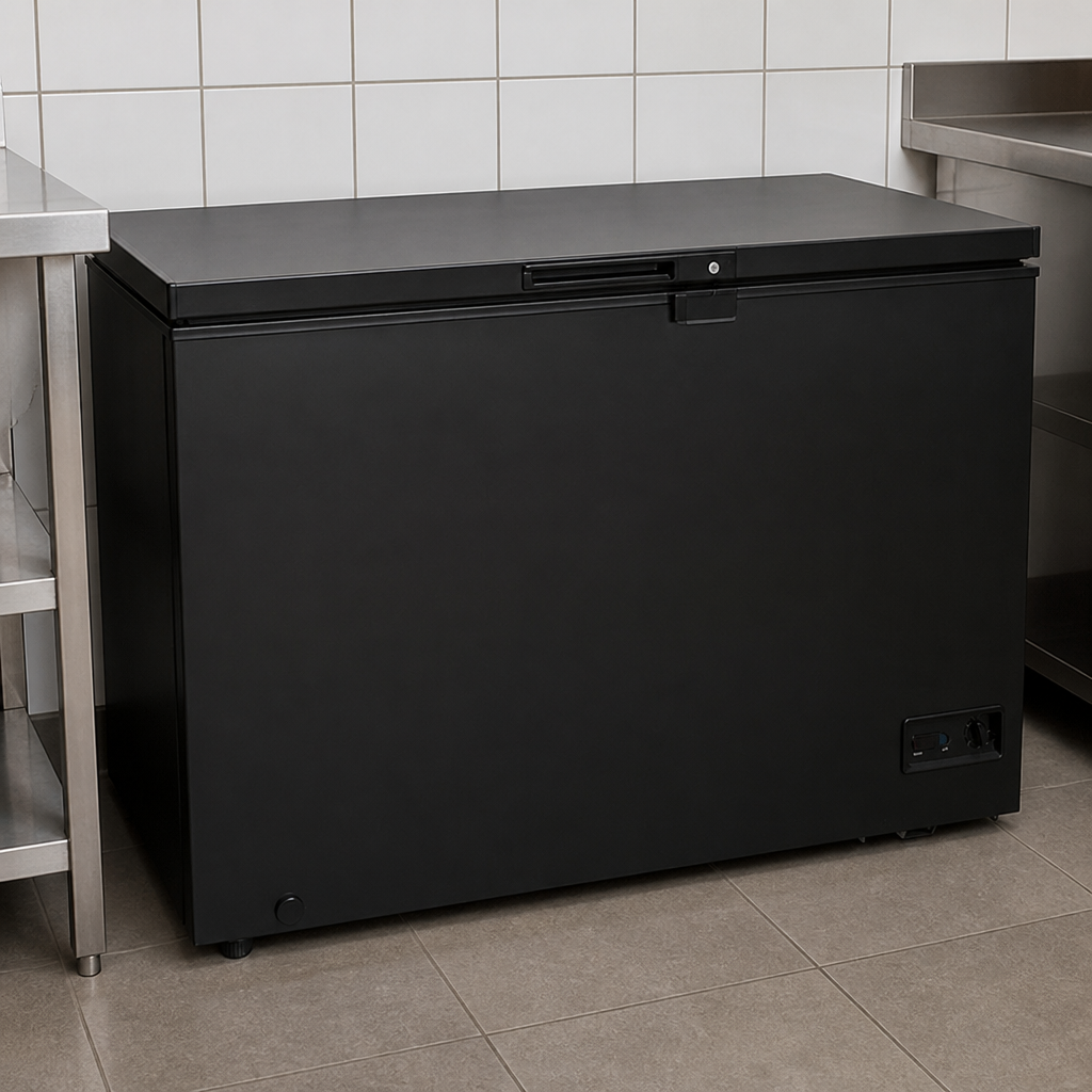 Commercial Chest Freezer 282Ltr Stainless Steel Design