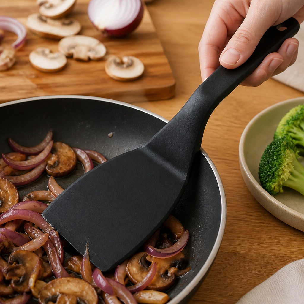 30cm black commercial spatula for kitchen use