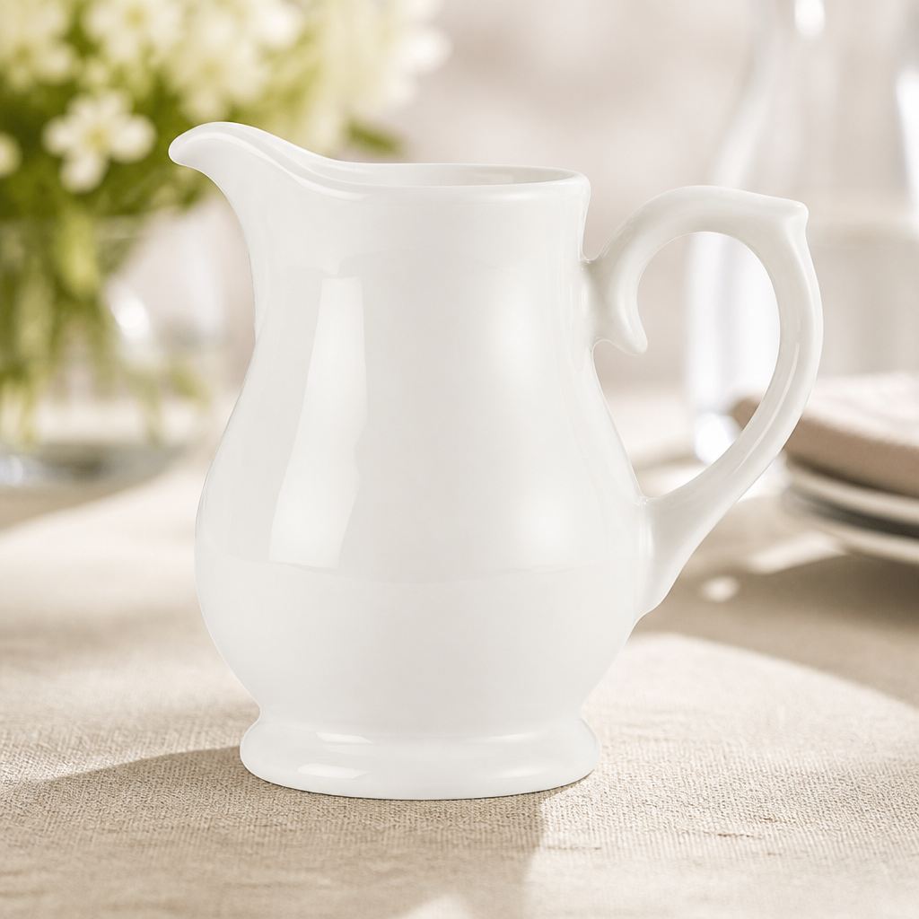 Commercial Whiteware Jugs 284ml - Set of 4 Durable Catering Jugs