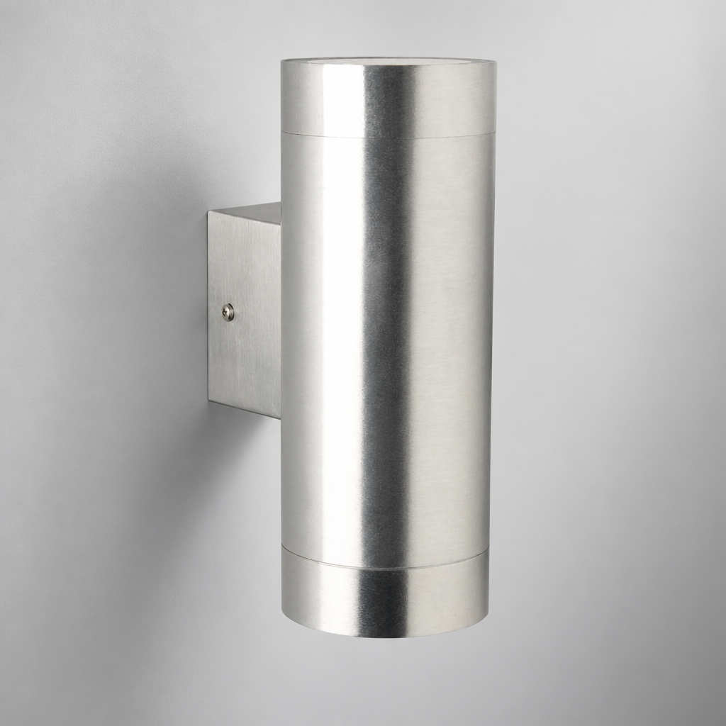 Double Outdoor Wall Light for Bulbs Aluminium 190mm Height