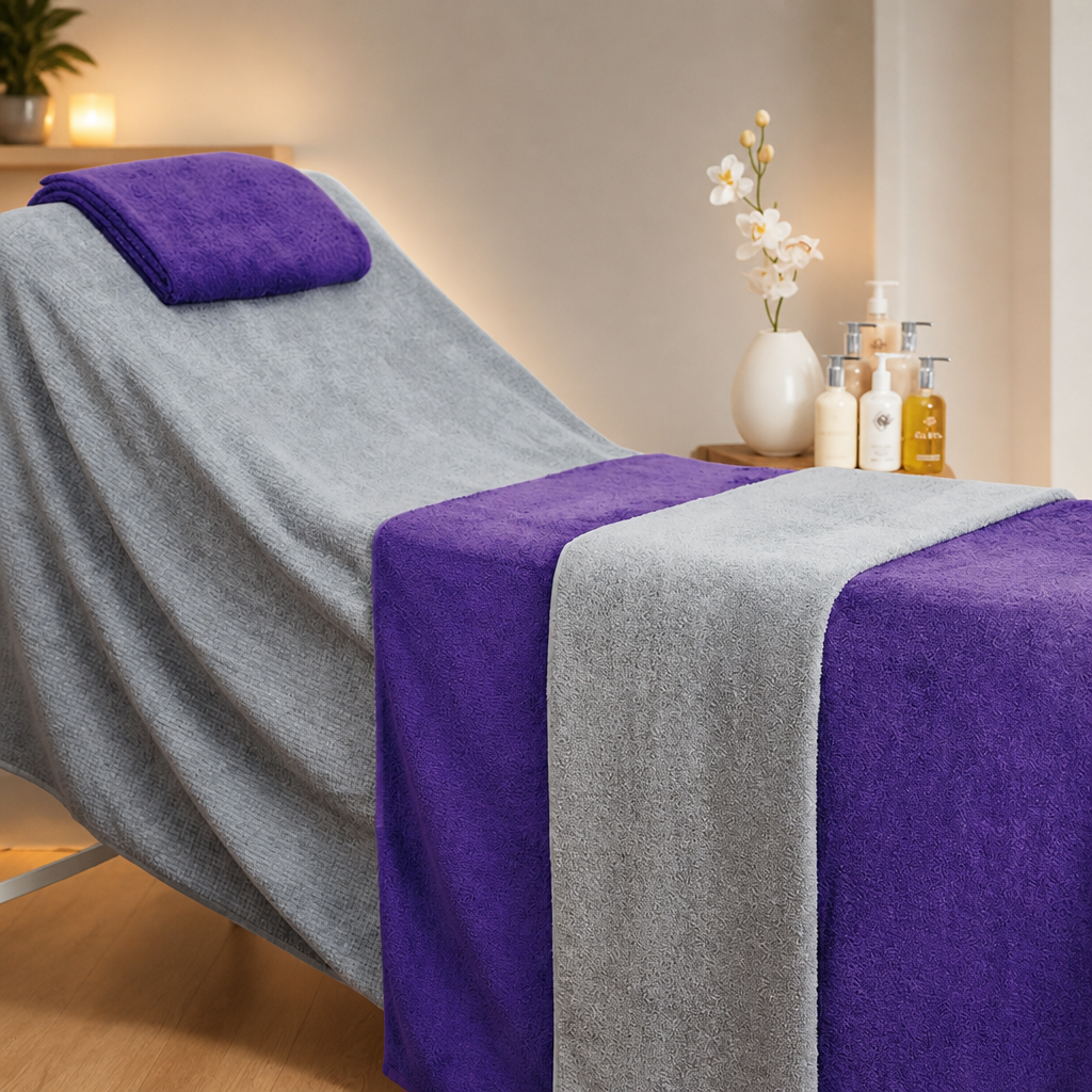Commercial Massage Couch Cover Slate 550g/m² Towelling