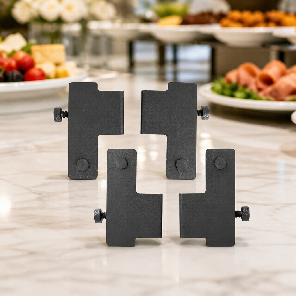 Commercial Display Universal Shelf Holders Black 4 Pack