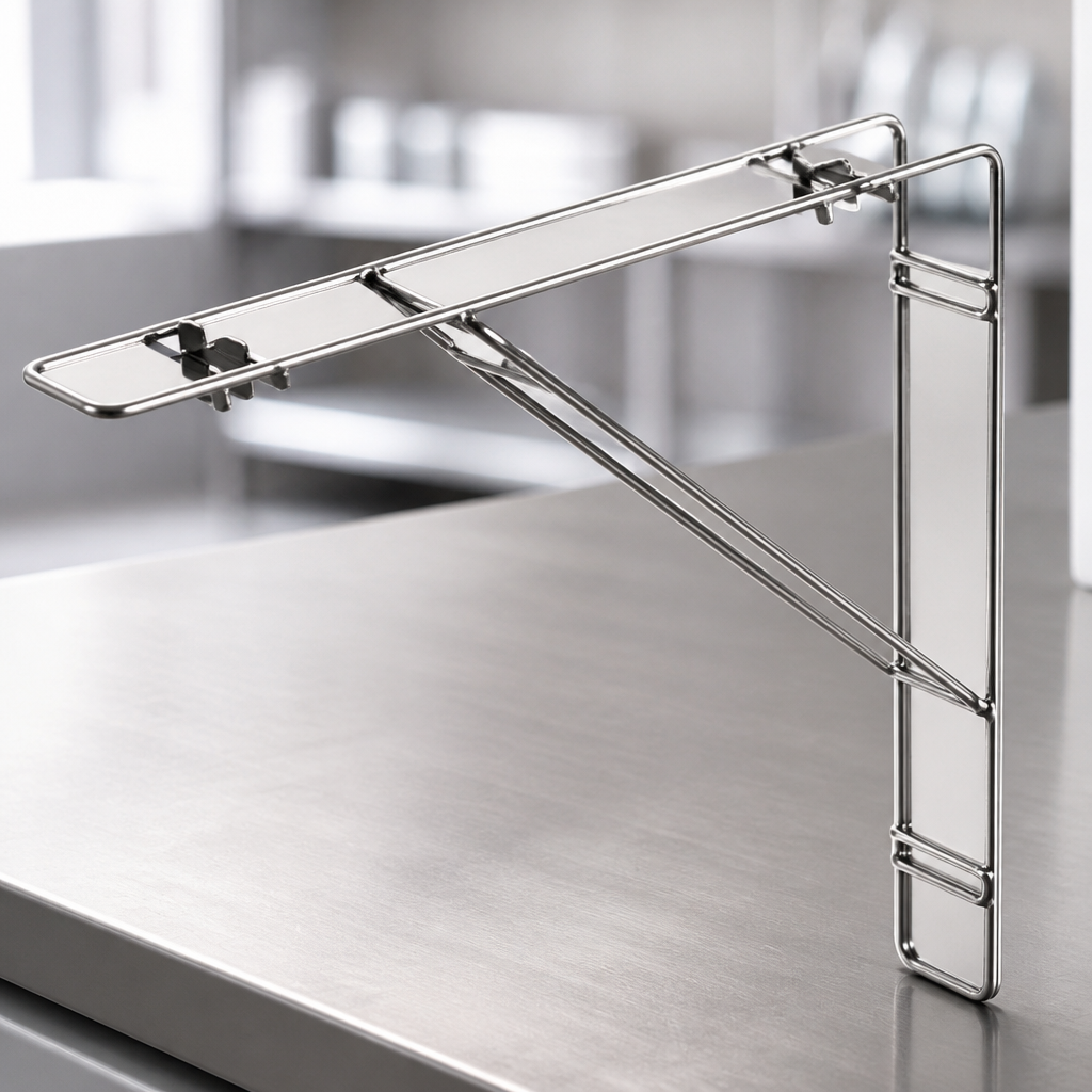 Stainless Steel End Brackets for Commercial Plate Racks 2 Pack