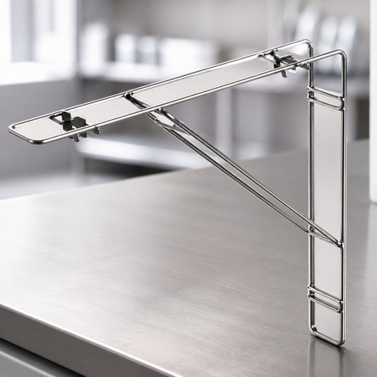 Stainless Steel End Brackets for Commercial Plate Racks 2 Pack