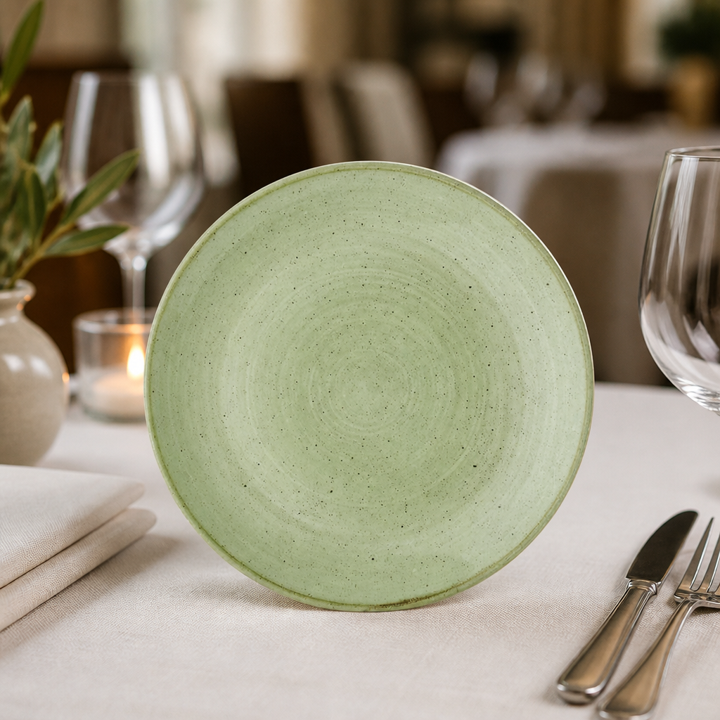 Commercial Coupe Plates 170mm Green 12 Pack