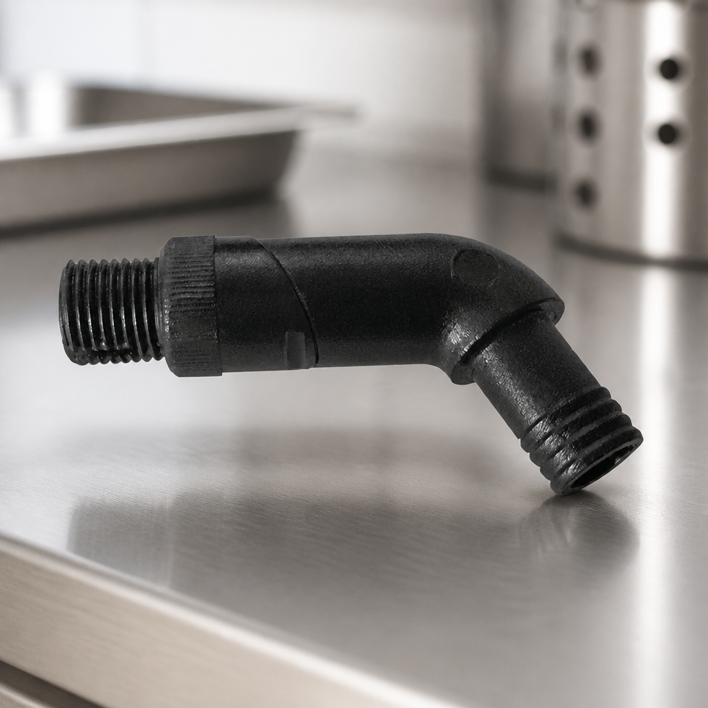 Commercial Drink Dispenser Inner Drainage Tube 50mm Plastic Black
