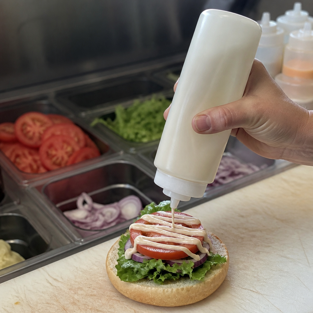 20oz Commercial Squeeze Bottle for Sauces and Condiments