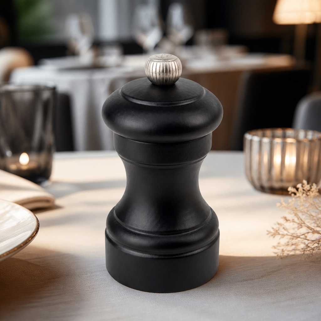 4 Inch Commercial Black Pepper Mill Adjustable Grind
