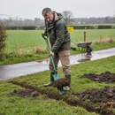 Premium Heavy Duty 16" Newcastle Drainer with Solid Forged Head and All Metal Shaft - 28" Length for Robust Digging Tasks