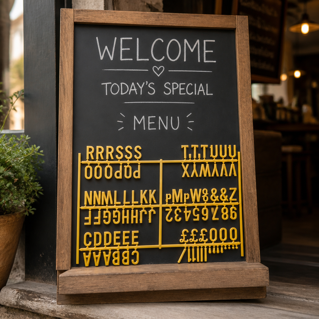 Commercial Peg Board Lettering 20mm Yellow 6 Pack