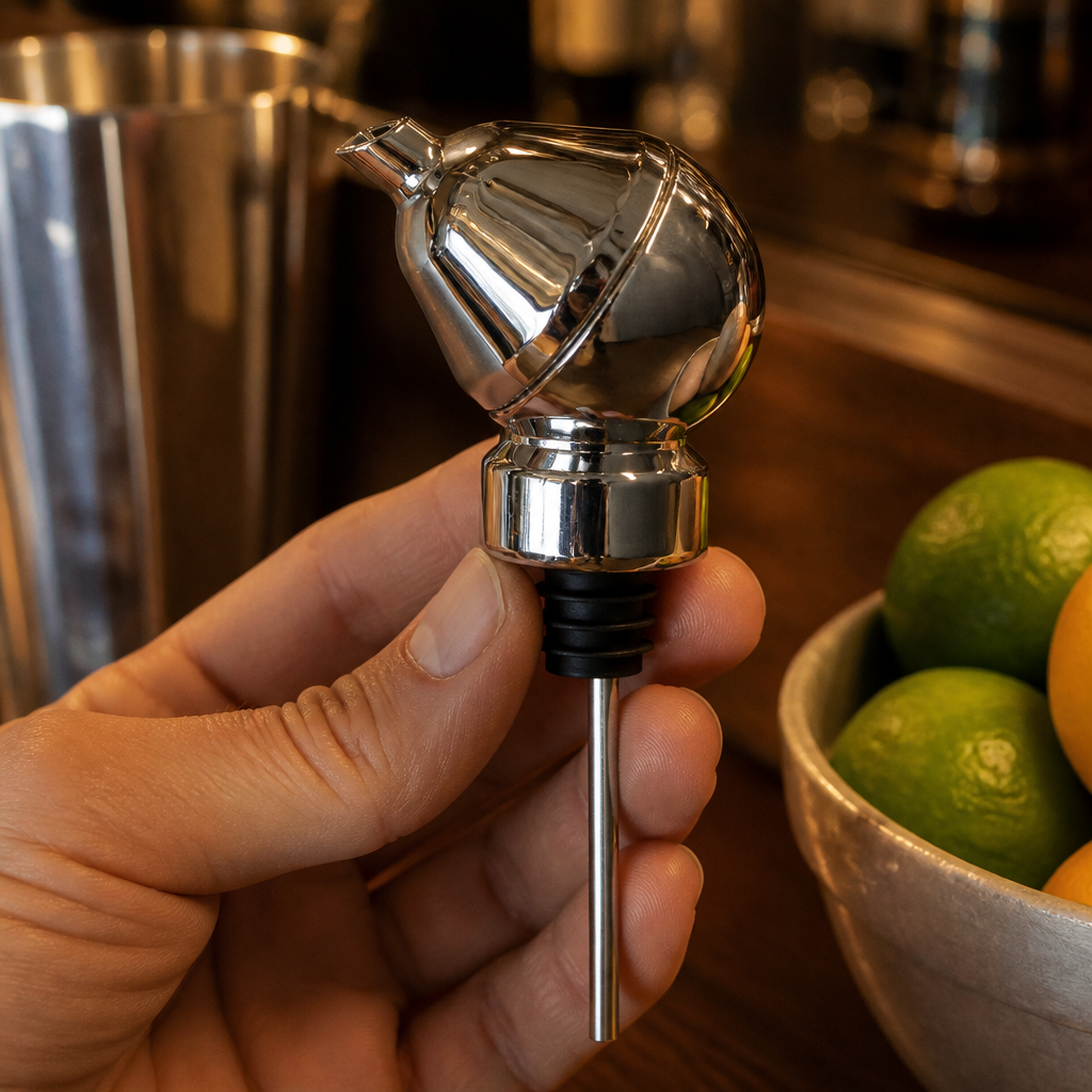 25ml Chrome Plated Commercial Spirit and Juice Pourer