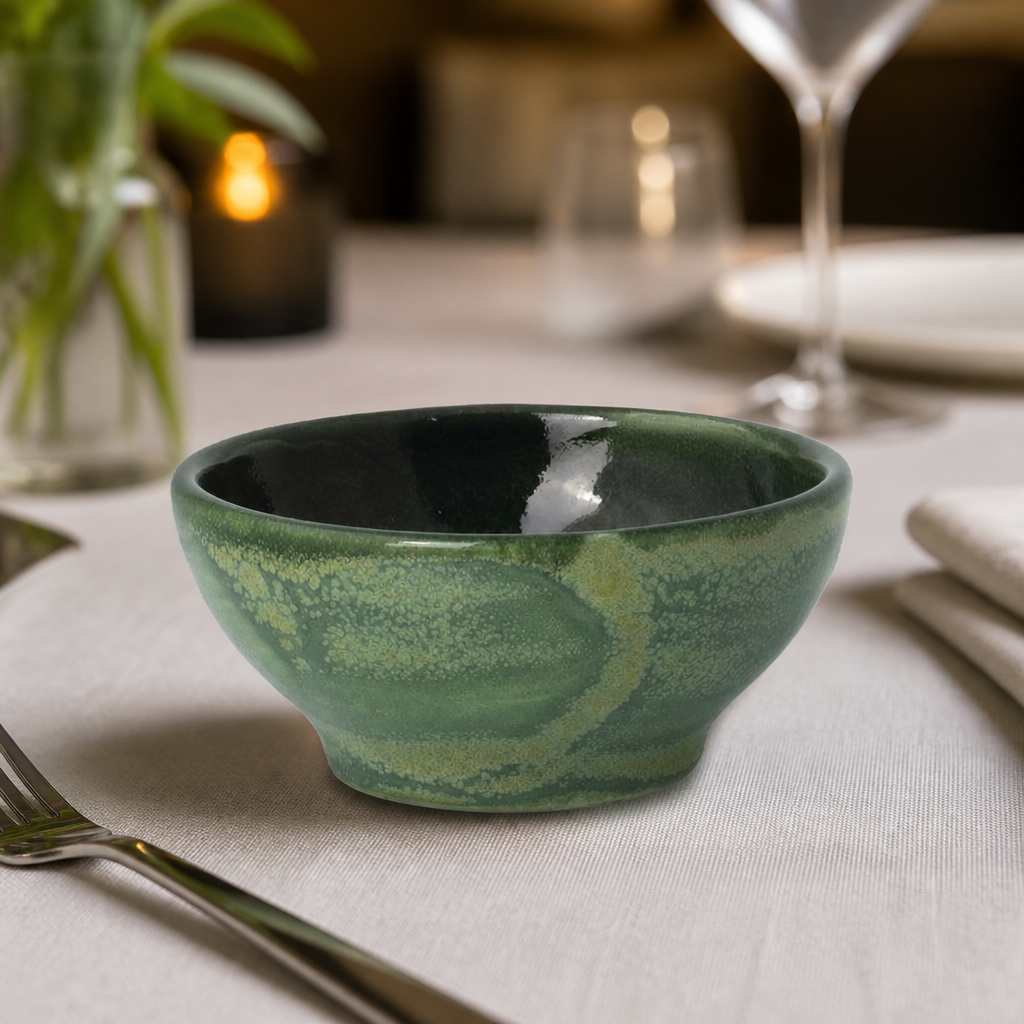 Commercial Tulip Bowls 70mm 12 Pack Vesuvius Burnt Emerald