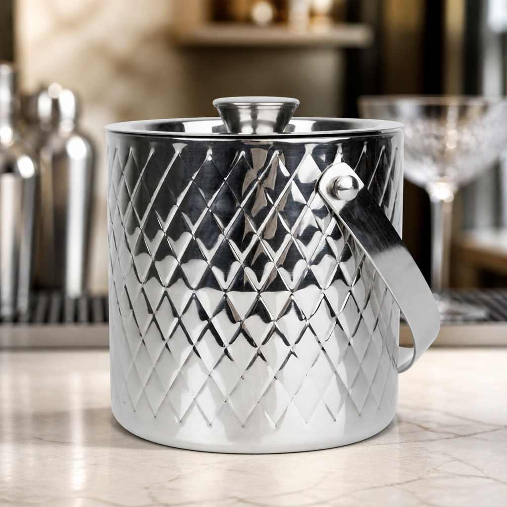 Commercial Double Wall Ice Bucket 1950ml Stainless Steel