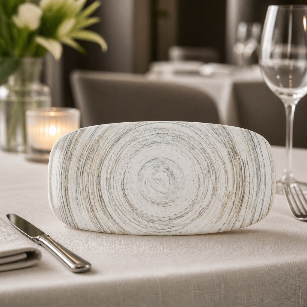 Commercial Chef's Oblong Plates 288 x 152mm - 12 Pack