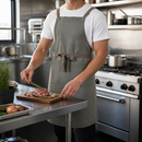 Cotton Canvas Bib Apron 780mm x 910mm Khaki Commercial Use