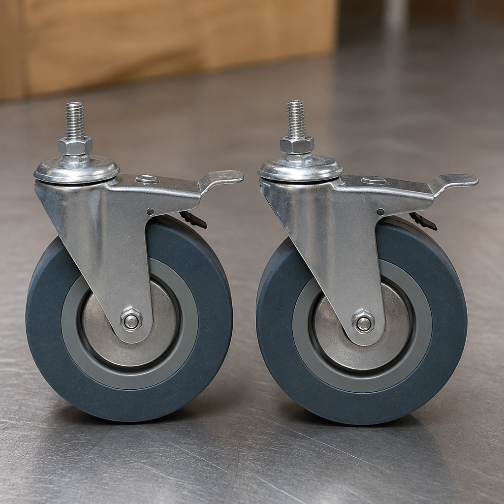 Commercial Braked Castors 2 Pack for catering equipment